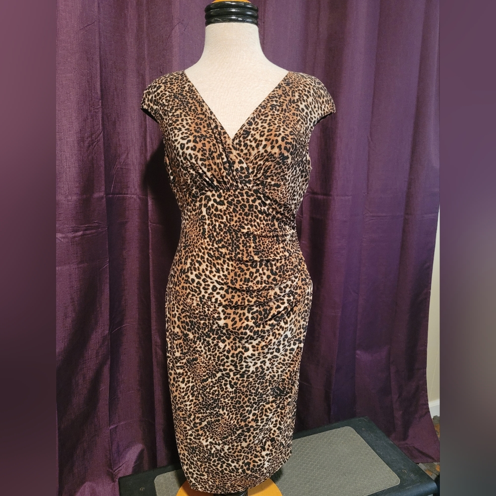 Leopard Print Sleeveless Dress